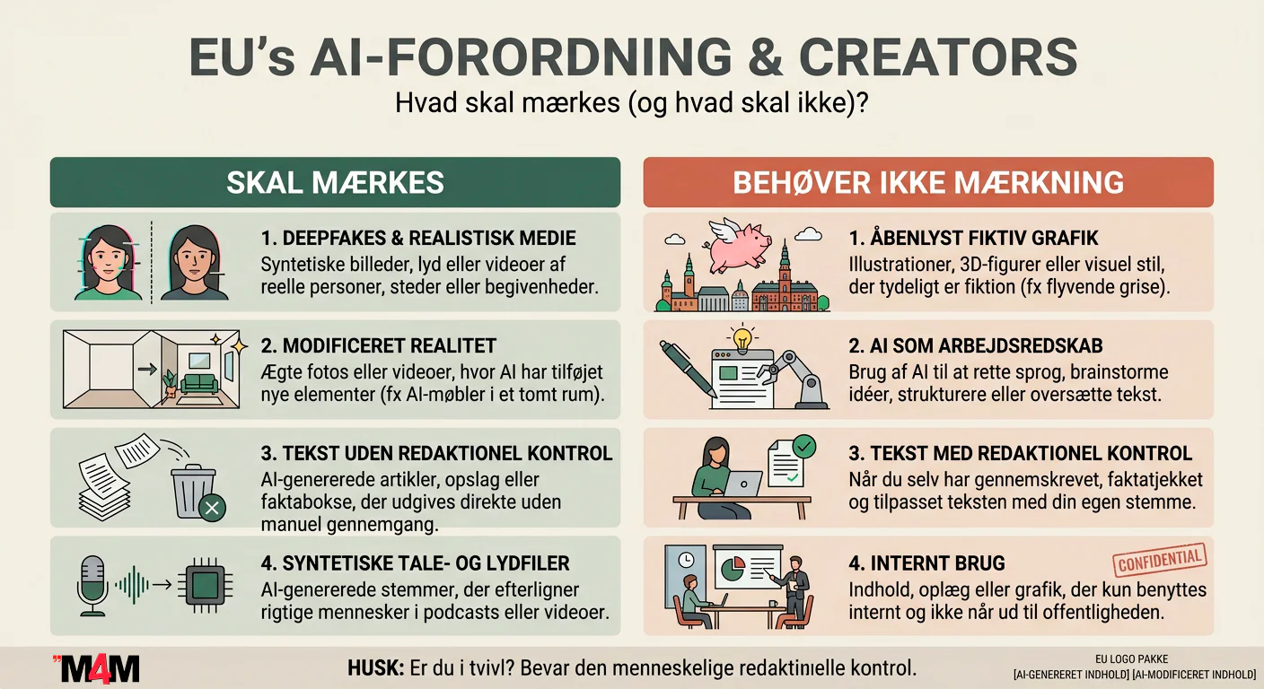 Nye regler for AI-indhold: Det skal du vide om AI-forordningen og din næste disclaimer